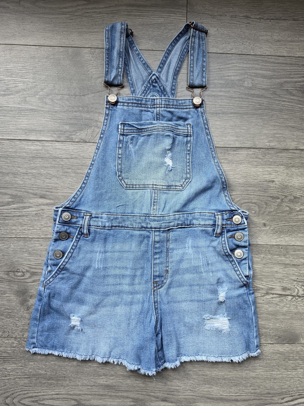 Wonder Nation Light Wash Denim Overalls (Blue)